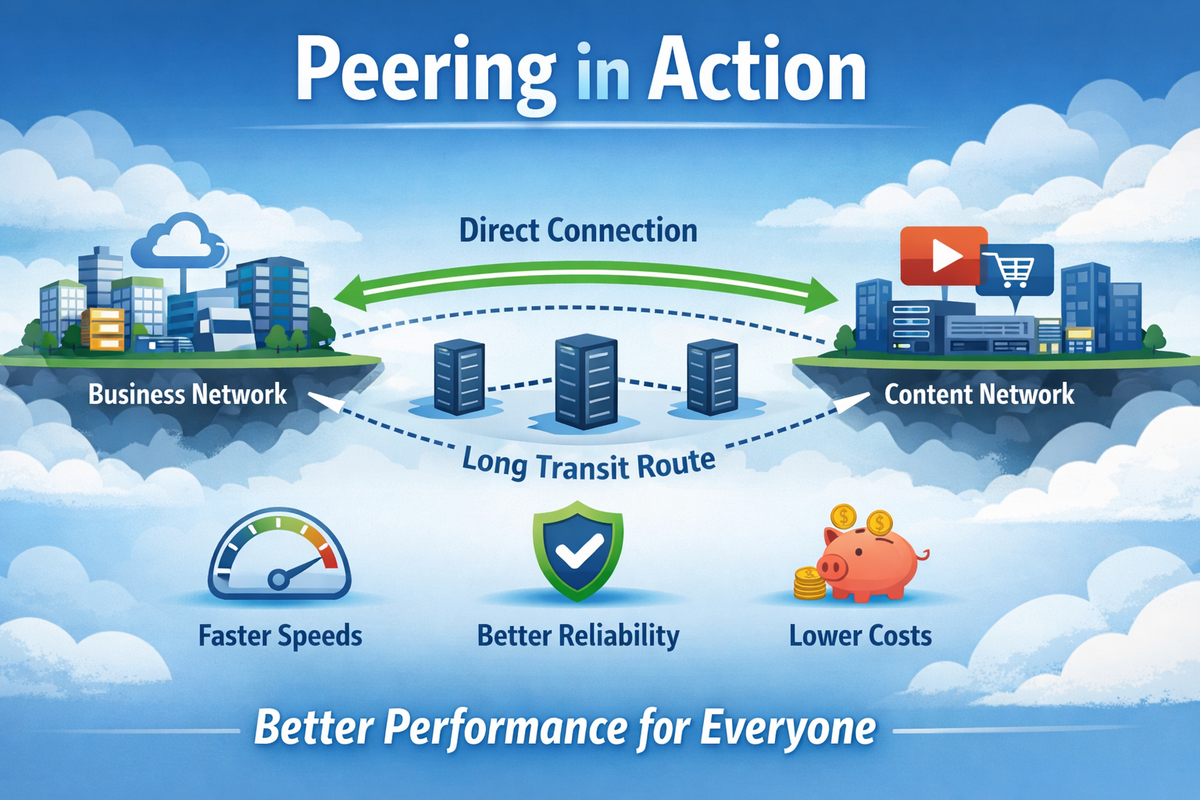 How peering affects customers of peered networks