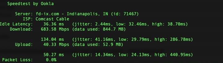 How to Run a Speed Test with Ookla’s CLI on the FD-IX Public Server