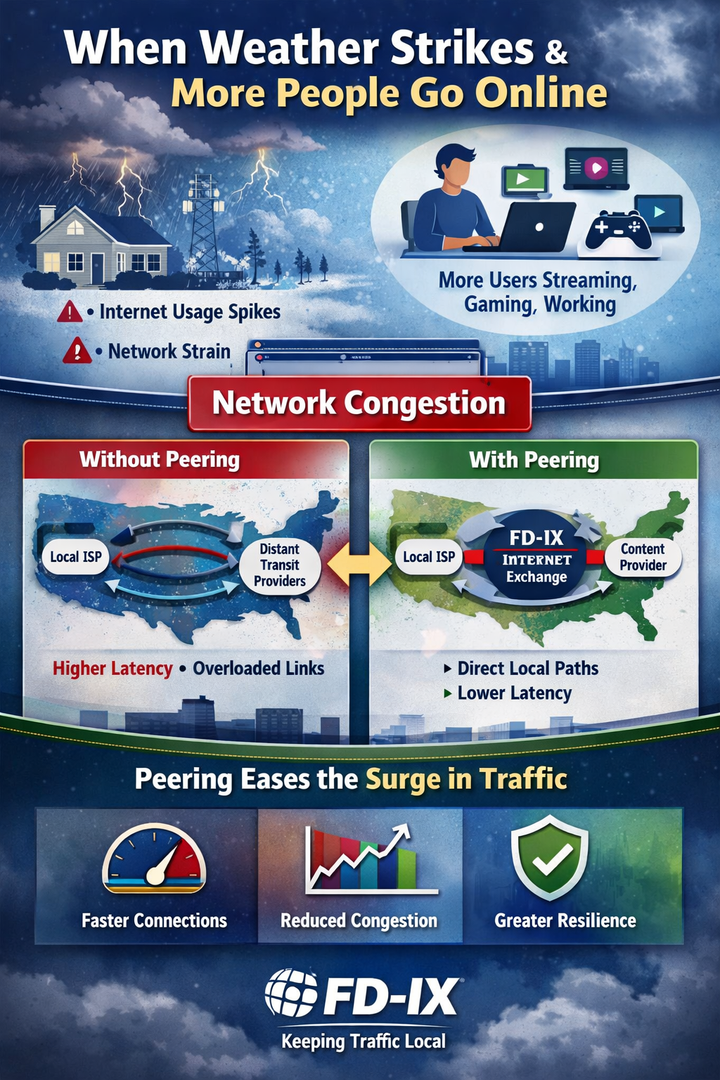 How peering can help weather related surges